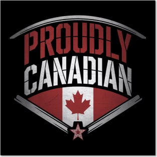 Proudly Canadian Army, Canadian Flag, Military Service & Canada Pride Design Posters and Art